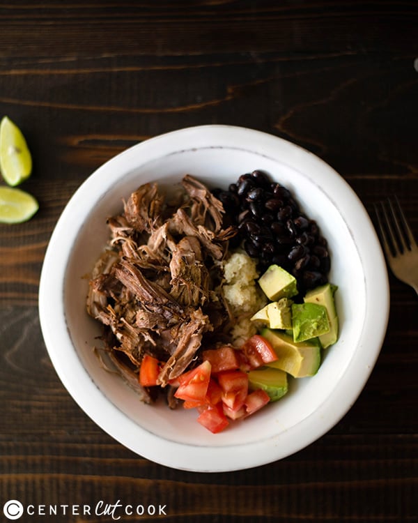 slow cooker carnitas bowl 2