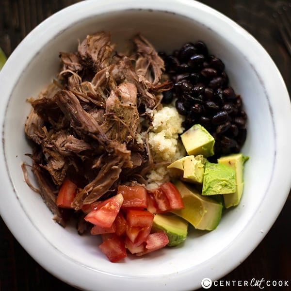 slow cooker carnitas bowl 4