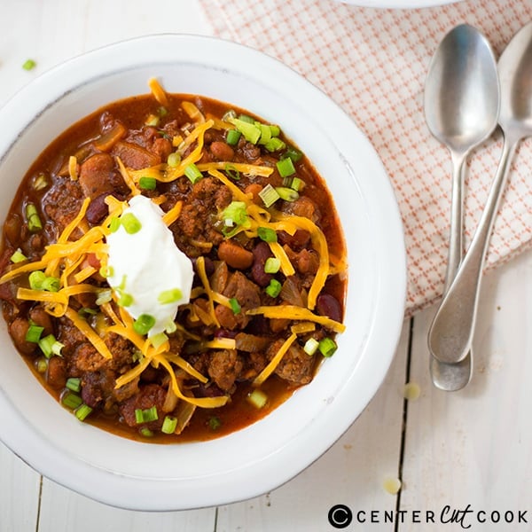 slow cooker chili with beans 4