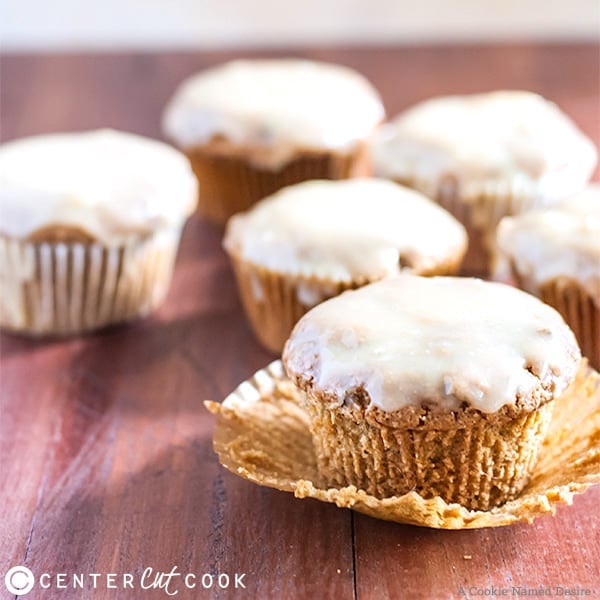 zucchini muffins peanut butter glaze 3