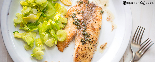 Brown Butter Tilapia with Celery Salad