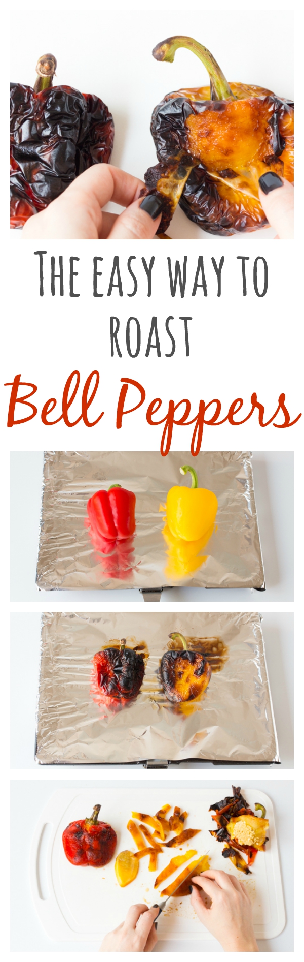 how to roast bell peppers pin