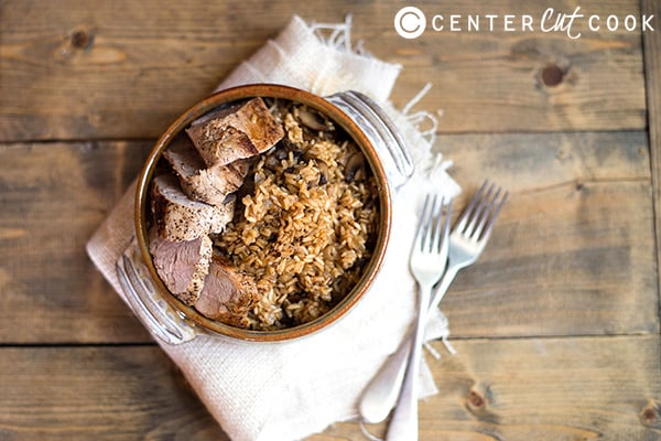 pork tenderloin with seasoned brown rice 2