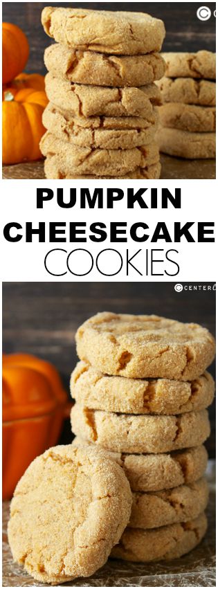 pumpkin cheesecake cookies pin
