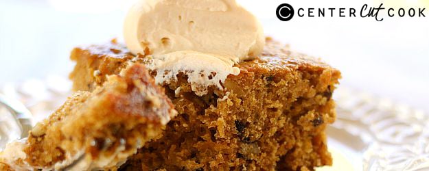 pumpkin walnut cake with caramel whipped cream 1