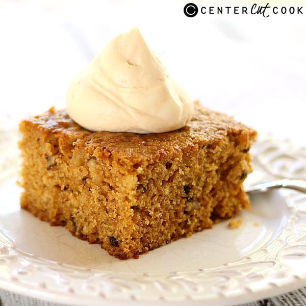 pumpkin walnut cake with caramel whipped cream 5