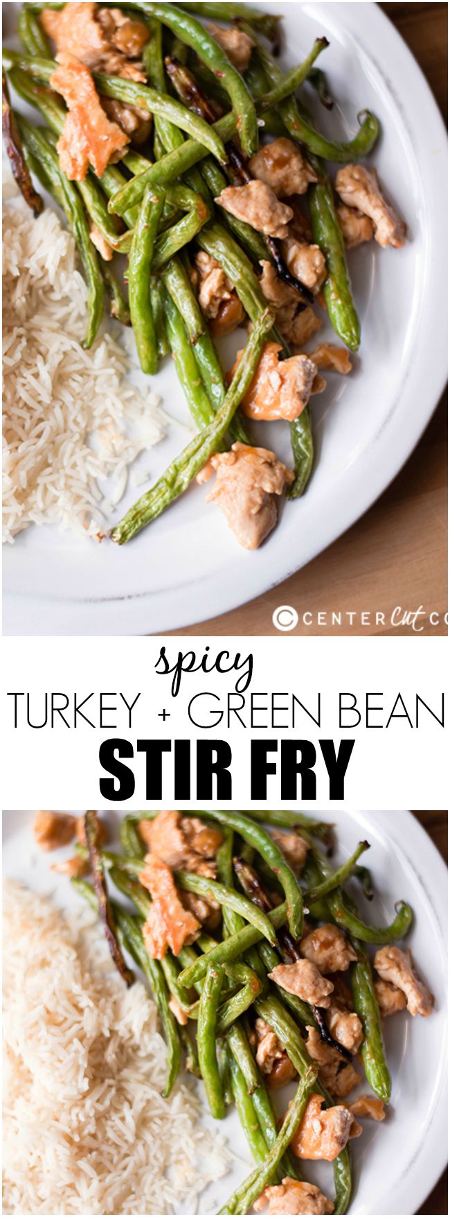 spicy turkey green bean stir fry pin