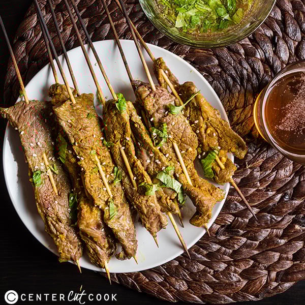 Thai beef skewers clearance
