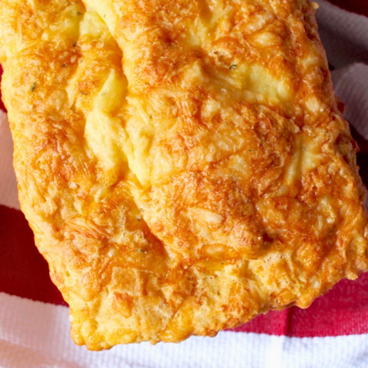 loaf of garlic cheese bread made from scratch