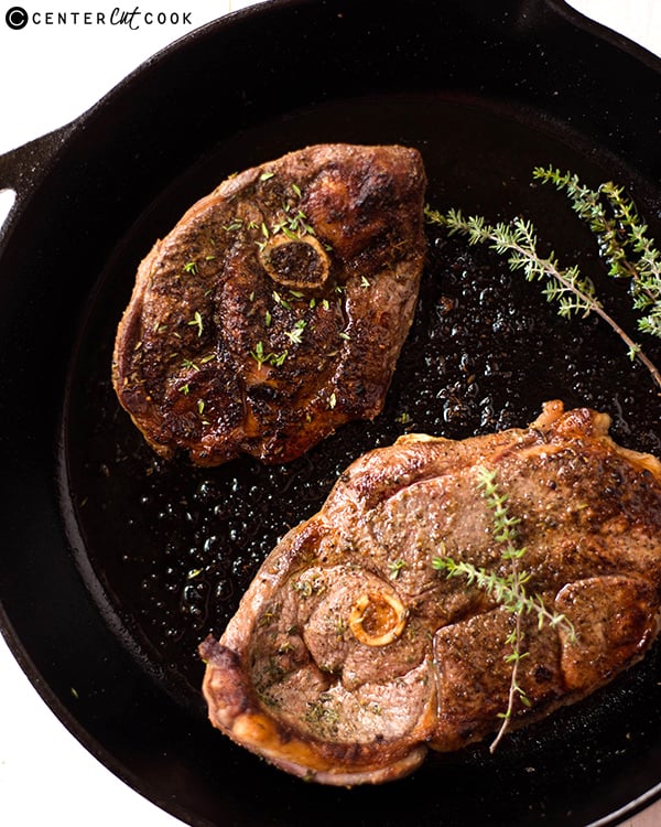 pan seared thyme lamb steaks 2