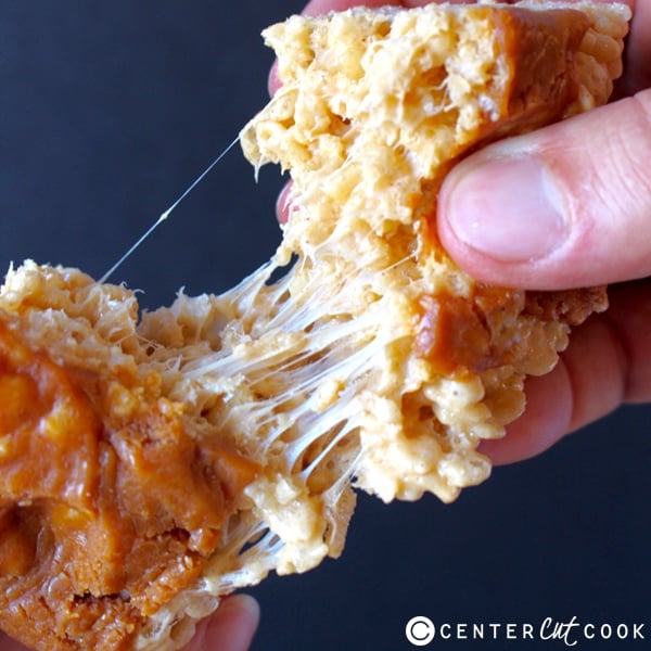 pumpkin caramel rice krispy treats 4