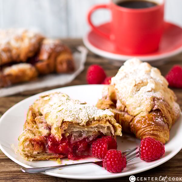raspberry frangipane stuffed croissants 5