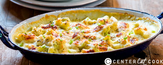 cheesy garlic cauliflower gratin 1