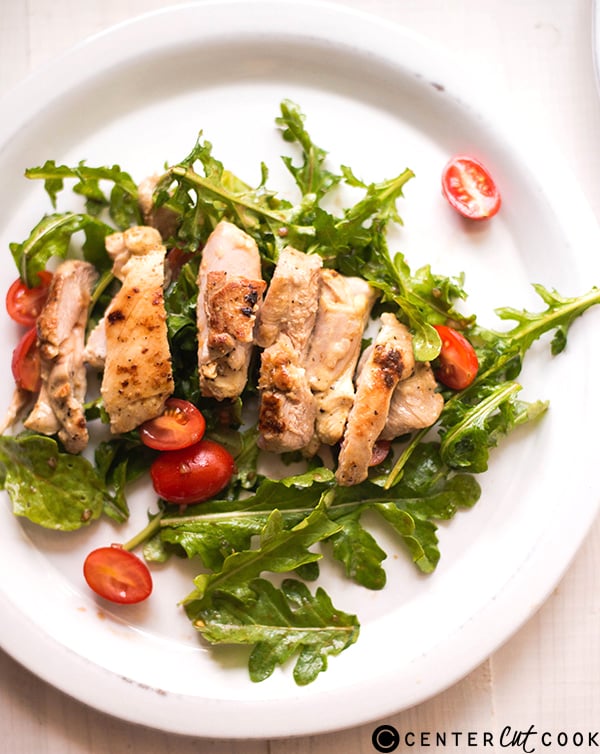 lemon dijon chicken arugula salad 2