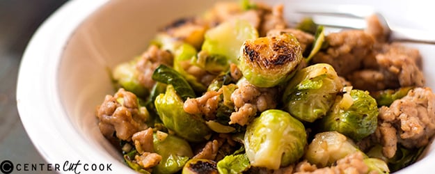 one pan chicken italian sausage brussels sprouts 1