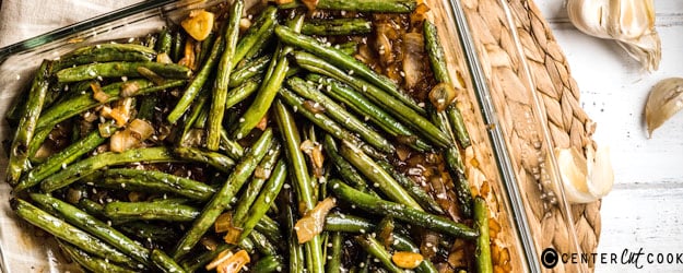 Pan Roasted Green Beans with Garlic Sauce