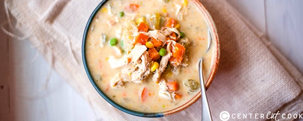 slow cooker healthy chicken pot pie stew 1