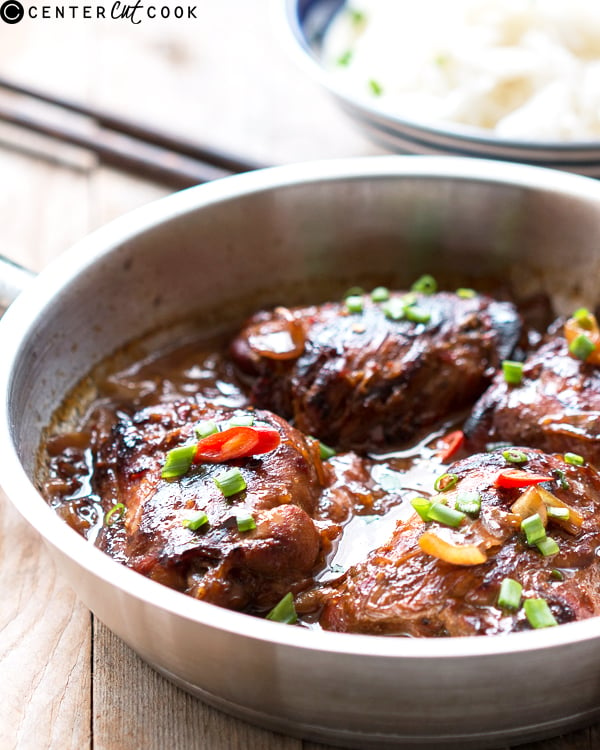 asian style sticky ginger chicken thighs 2