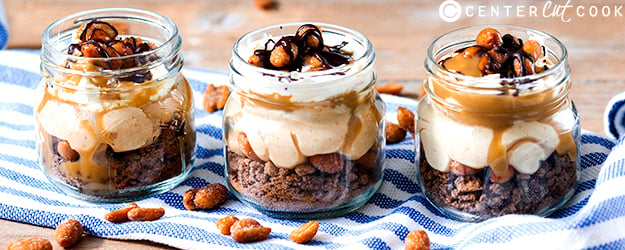 no bake peanut butter cheesecake jars 1