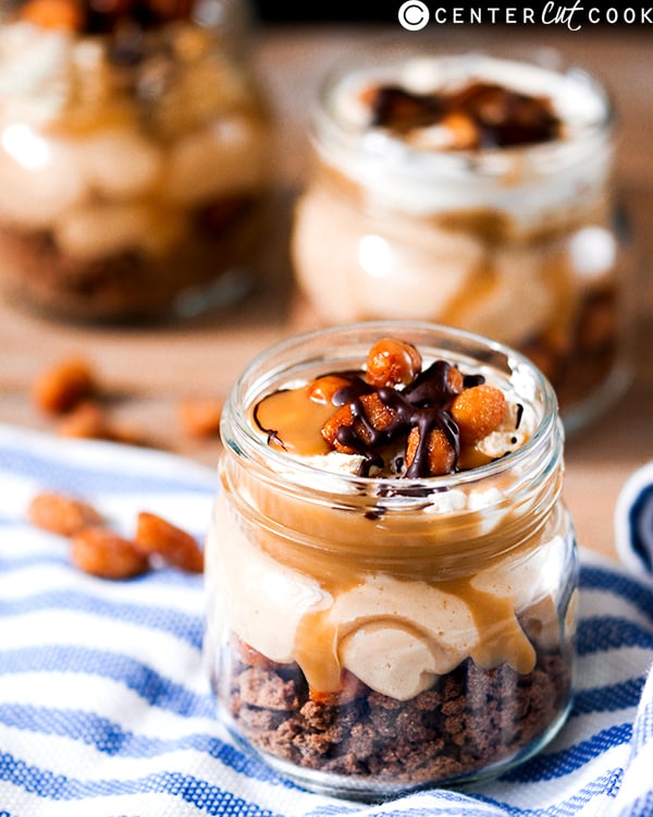 no bake peanut butter cheesecake jars 2