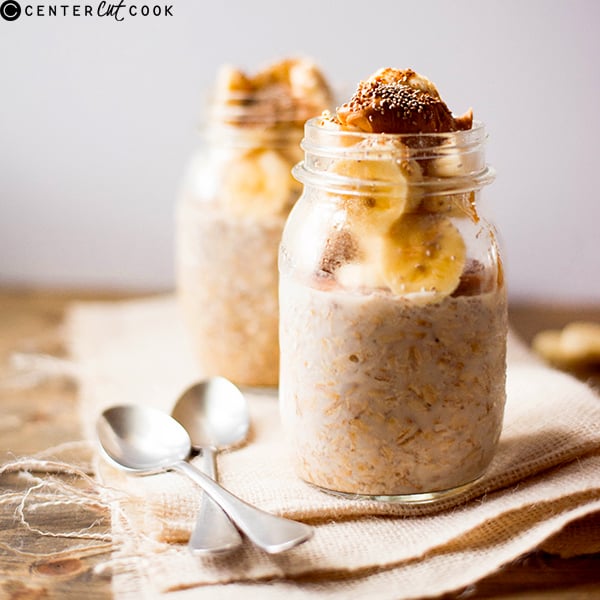 peanut butter banana overnight oats 3