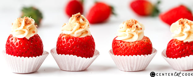 cheesecake stuffed strawberries 1