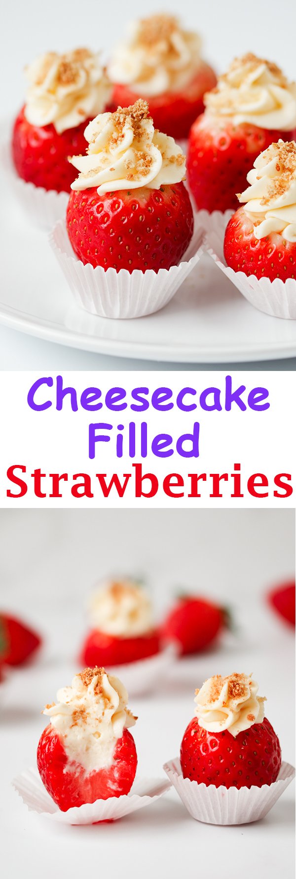 cheesecake stuffed strawberries pin