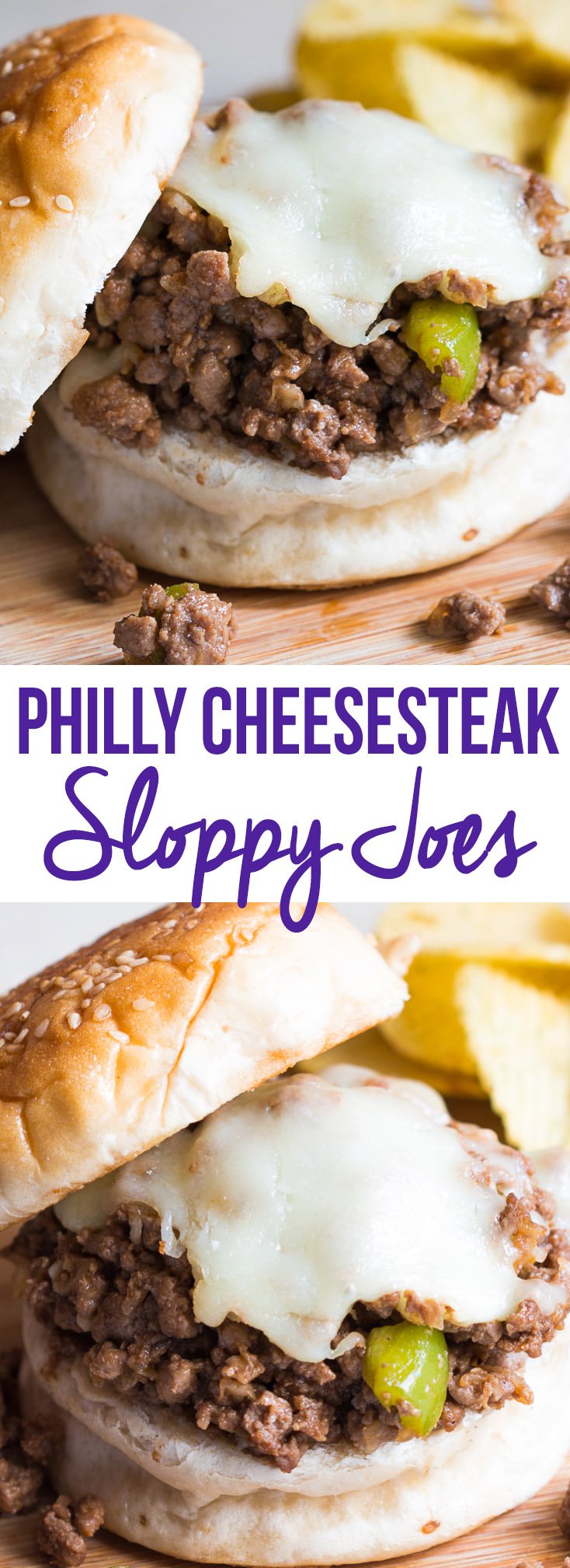 philly cheesesteak sloppy joes pin