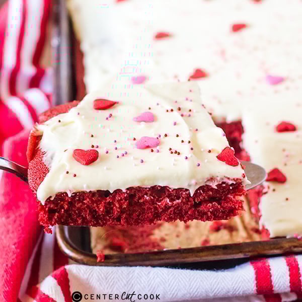 red velvet sheet cake cream cheese frosting 4