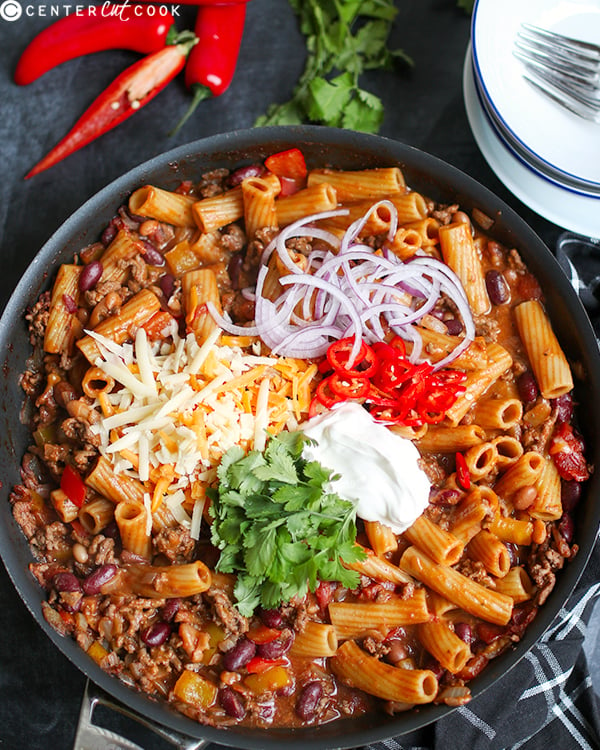 Chili-Pasta Skillet