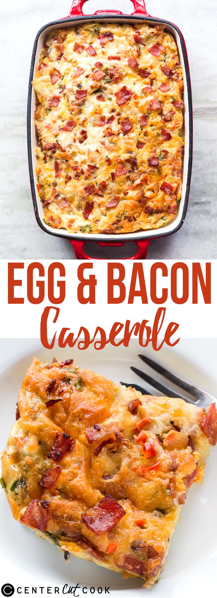 egg bacon breakfast casserole pin