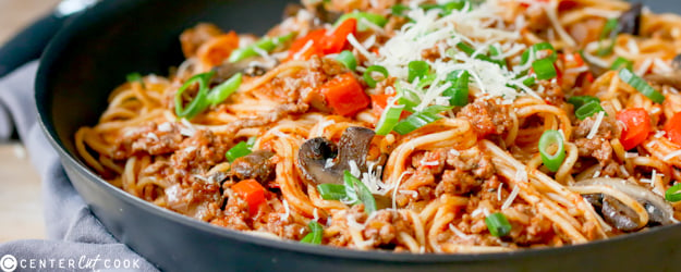 one pot pasta bolognese 1