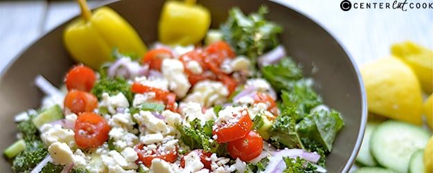 chopped kale greek salad 1