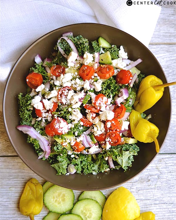 chopped kale greek salad 2