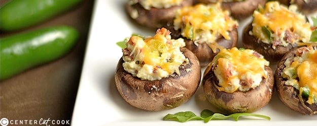 jalapeño popper stuffed mushrooms 1