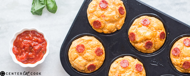 pepperoni cheese pizza muffins 1