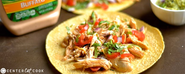 slow cooker buffalo ranch chicken tacos 2