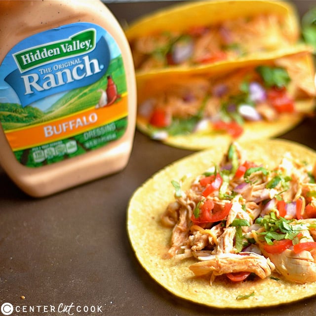 slow cooker buffalo ranch chicken tacos 4