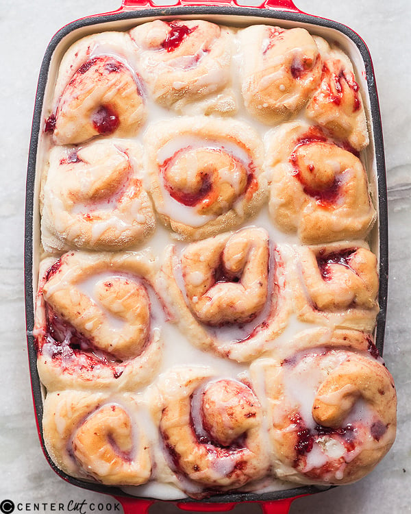 strawberry rolls a rum glaze 2