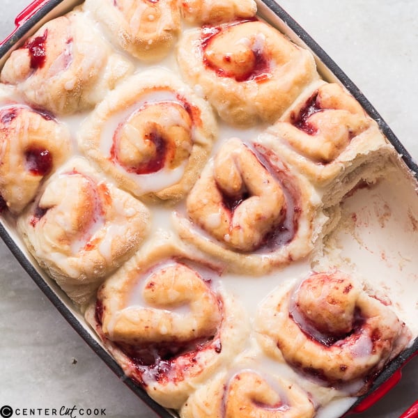 strawberry rolls a rum glaze 3