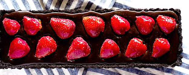 chocolate strawberry tart 1