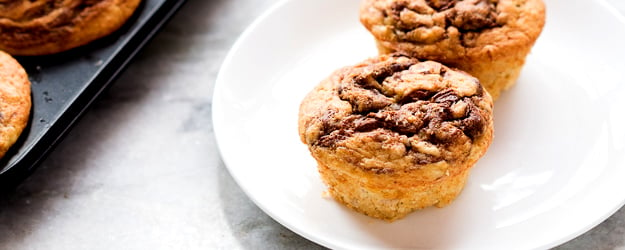 nutella swirled banana muffins 1