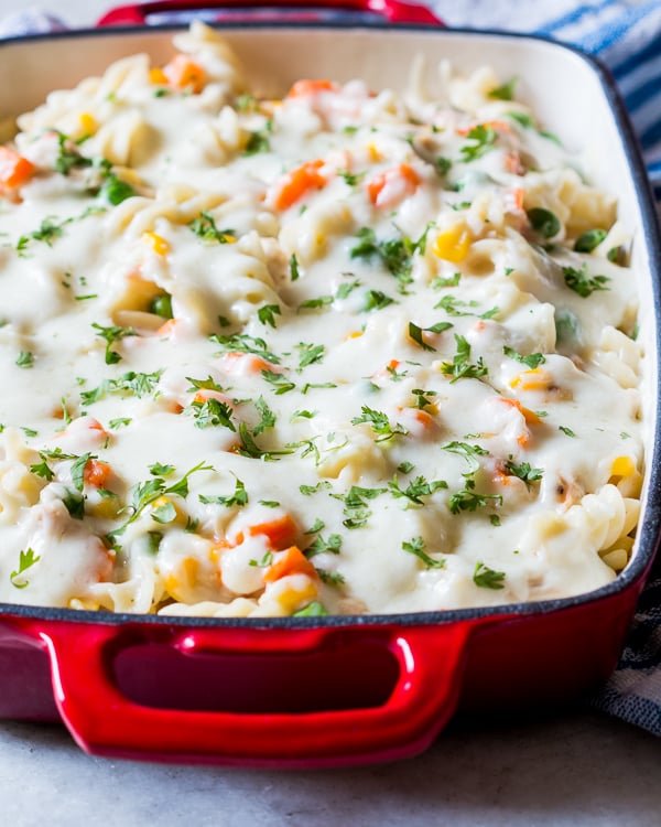 chicken pot pie noodle casserole 2