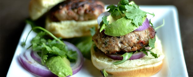 grilled chipotle cilantro turkey burgers 1