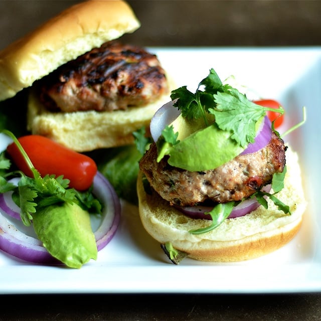 grilled chipotle cilantro turkey burgers 6