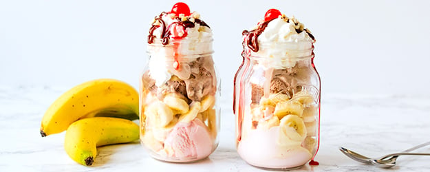 mason jar banana split 1