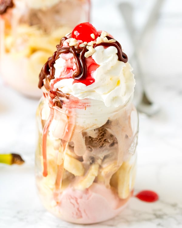 mason jar banana split 3