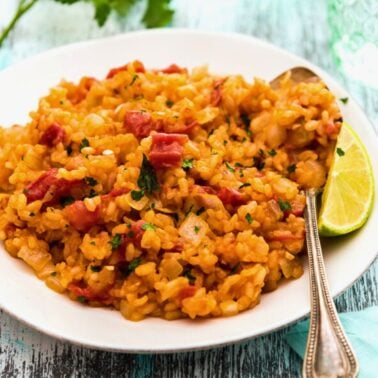 easy spanish rice recipe made on the stove