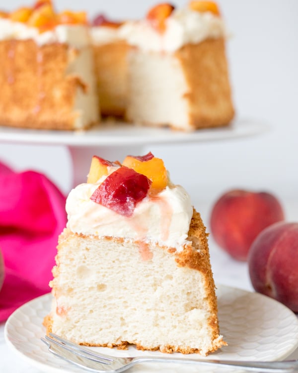 Angel Food Cake with Peaches and Cream - CenterCutCook