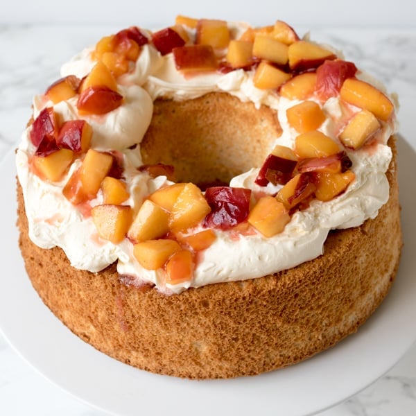 angel food cake peaches cream 6